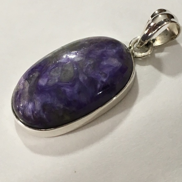 Charoite Pendant set in 925 Silver - Picture 4 of 8